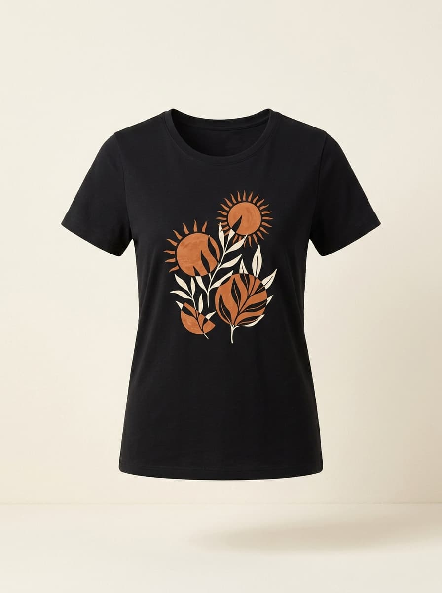 Printed Round Neck T-Shirts